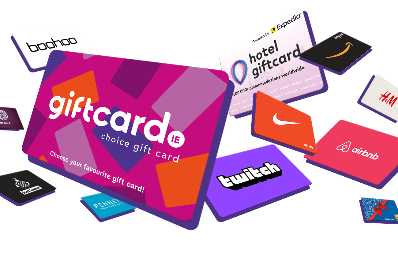 American corporate digital gift cards including Amazon, Target and Starbucks